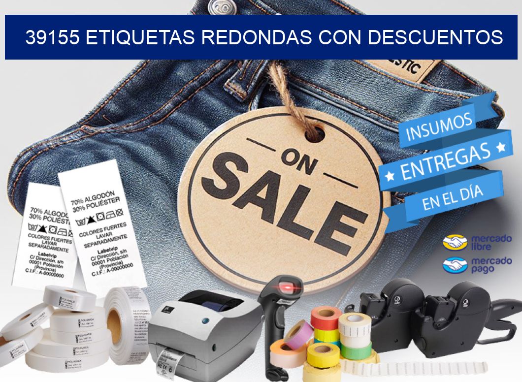39155 ETIQUETAS REDONDAS CON DESCUENTOS