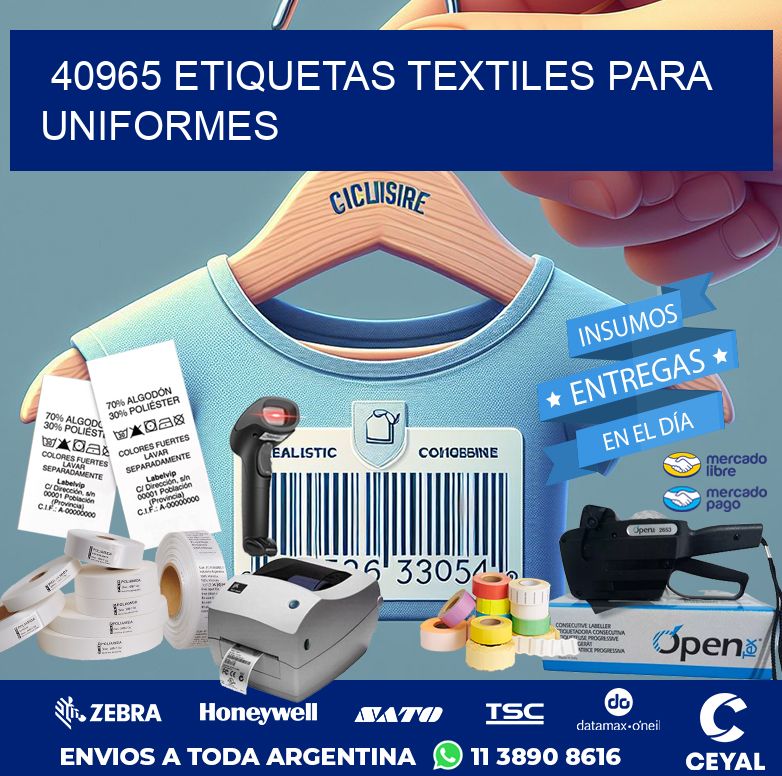 40965 ETIQUETAS TEXTILES PARA UNIFORMES
