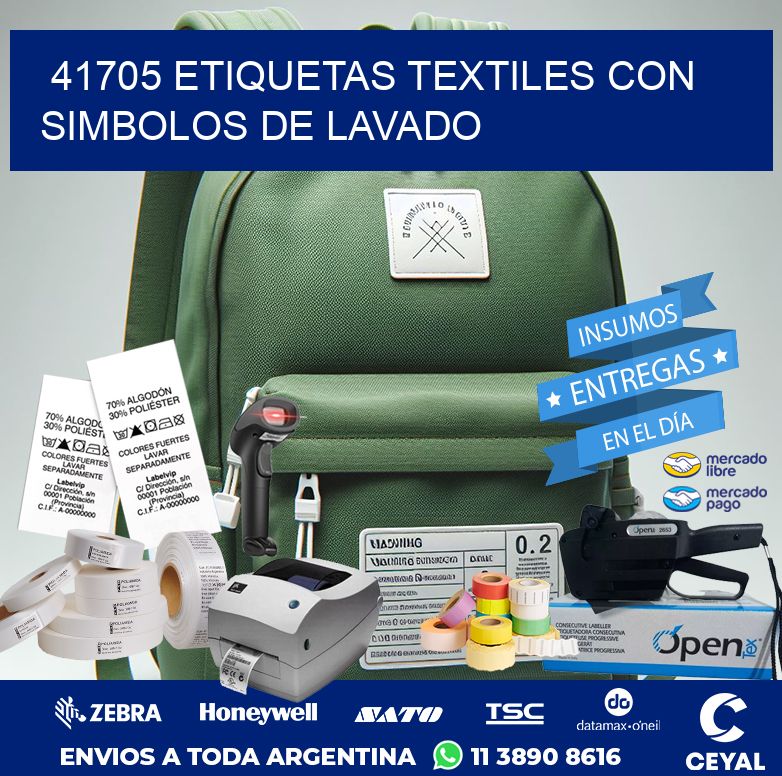 41705 ETIQUETAS TEXTILES CON SIMBOLOS DE LAVADO | Ribbon Zebra
