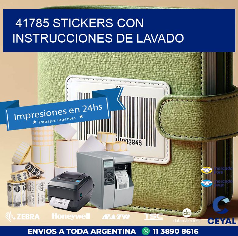 41785 STICKERS CON INSTRUCCIONES DE LAVADO