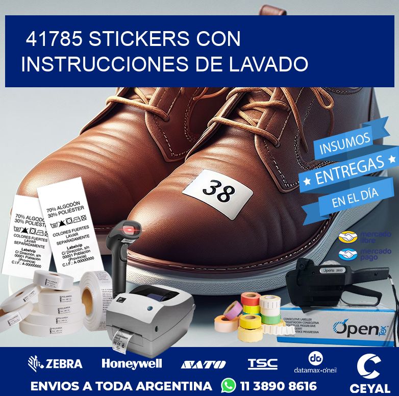41785 STICKERS CON INSTRUCCIONES DE LAVADO