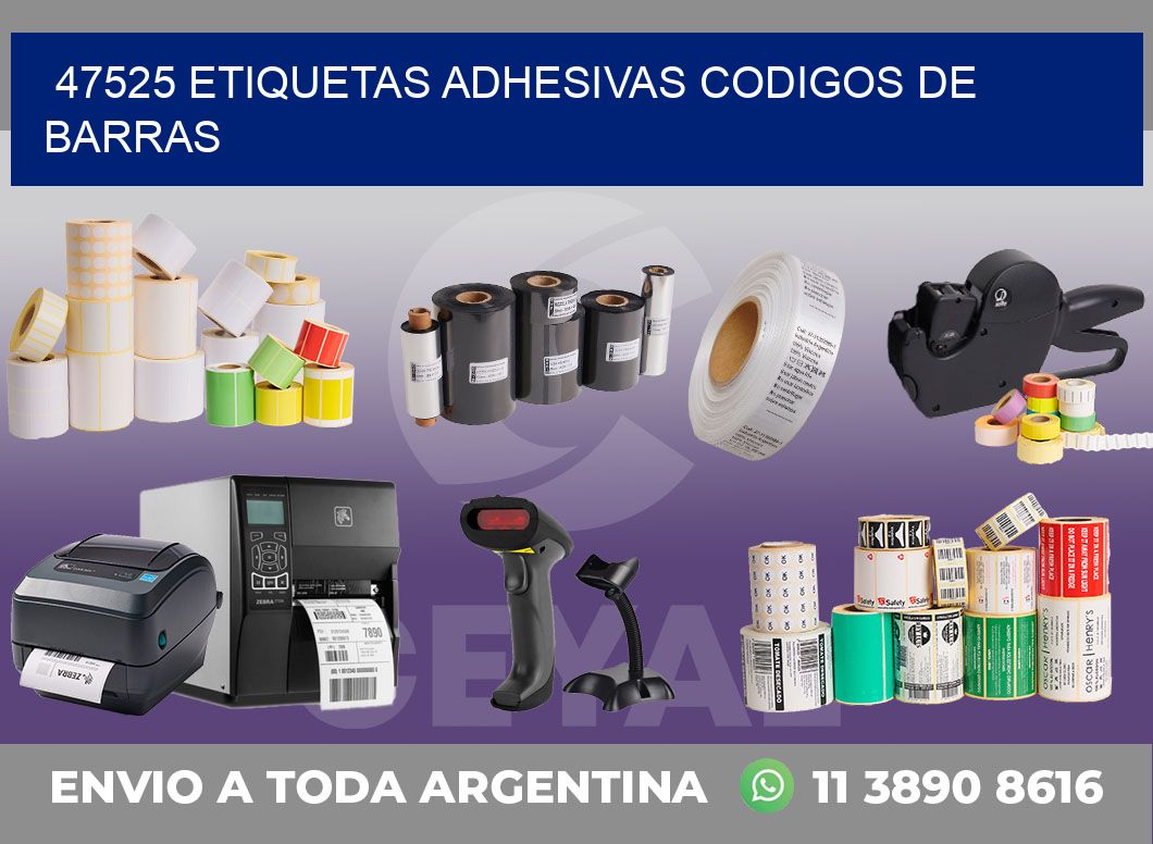 47525 ETIQUETAS ADHESIVAS CODIGOS DE BARRAS