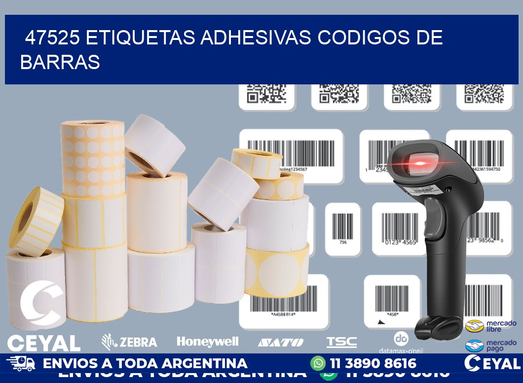 47525 ETIQUETAS ADHESIVAS CODIGOS DE BARRAS
