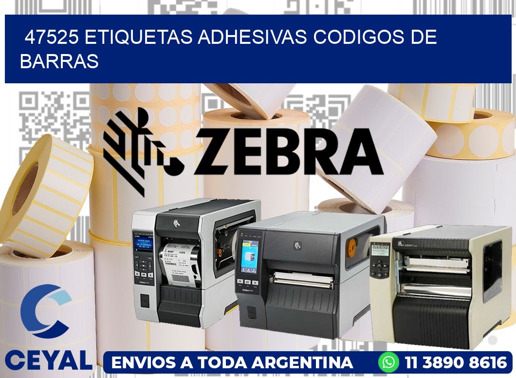 47525 ETIQUETAS ADHESIVAS CODIGOS DE BARRAS
