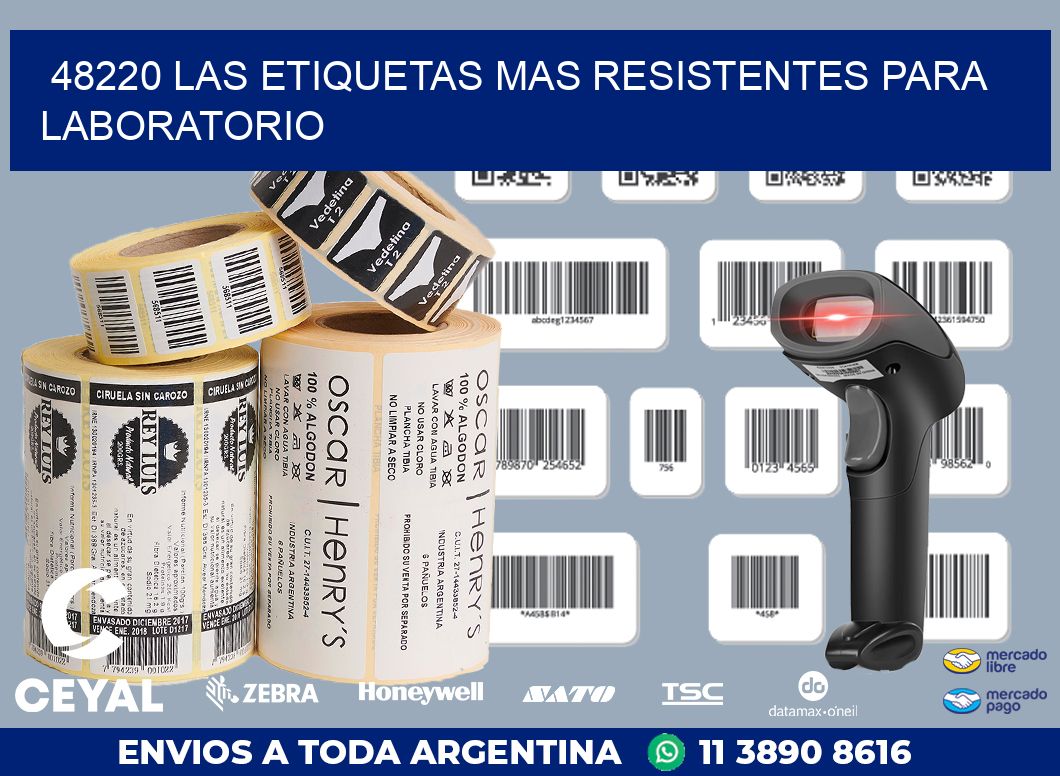 48220 LAS ETIQUETAS MAS RESISTENTES PARA LABORATORIO