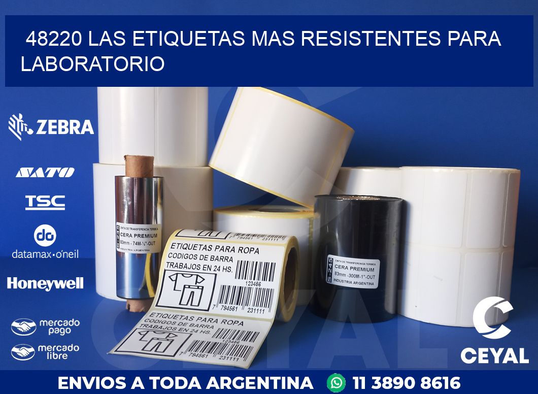 48220 LAS ETIQUETAS MAS RESISTENTES PARA LABORATORIO