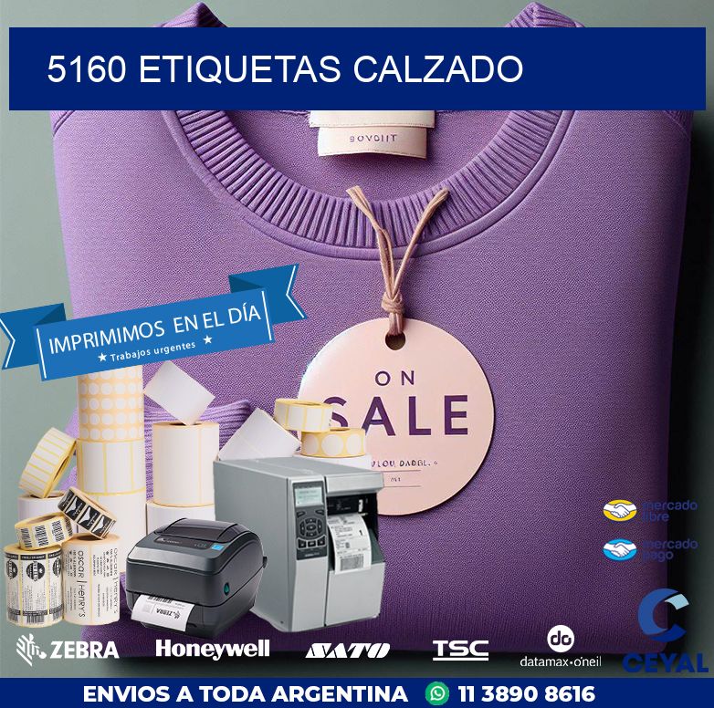 5160 ETIQUETAS CALZADO