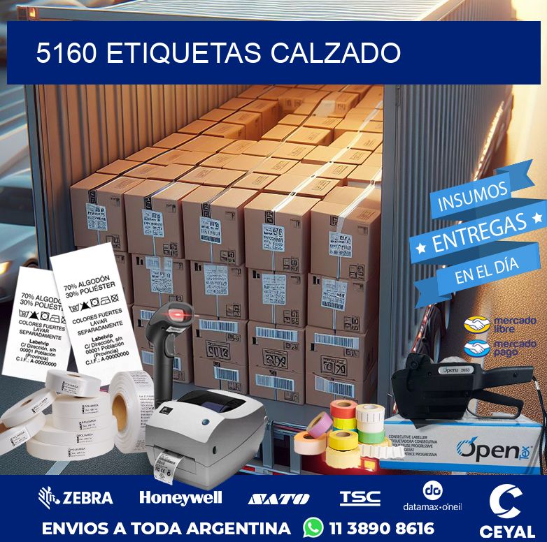 5160 ETIQUETAS CALZADO