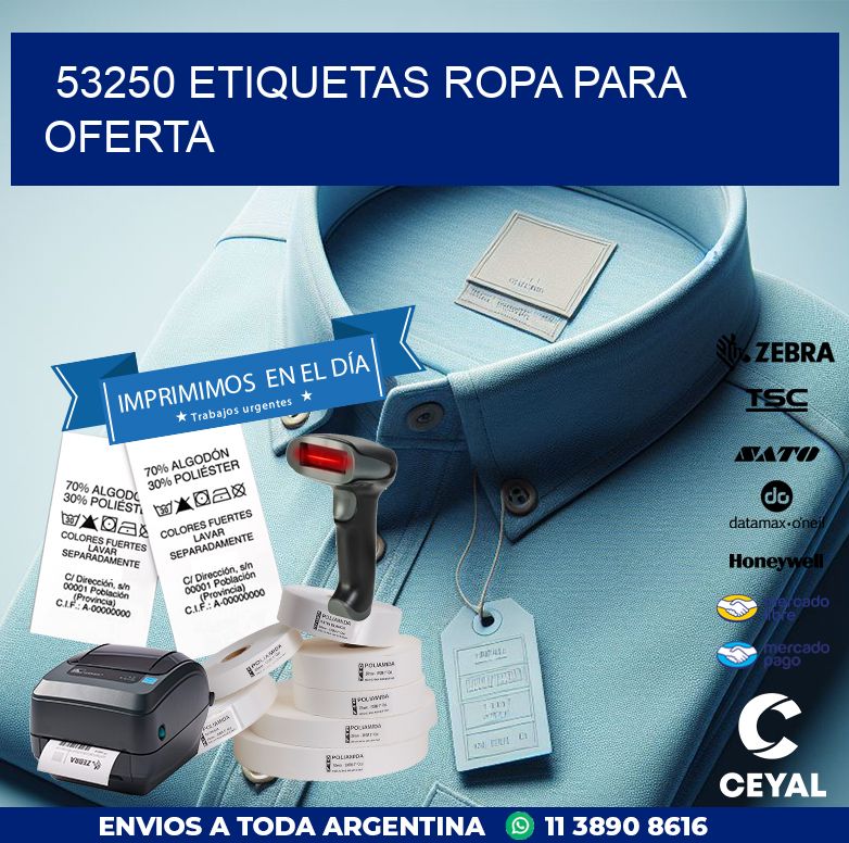 53250 ETIQUETAS ROPA PARA OFERTA