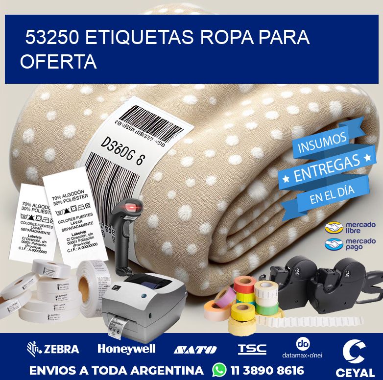 53250 ETIQUETAS ROPA PARA OFERTA