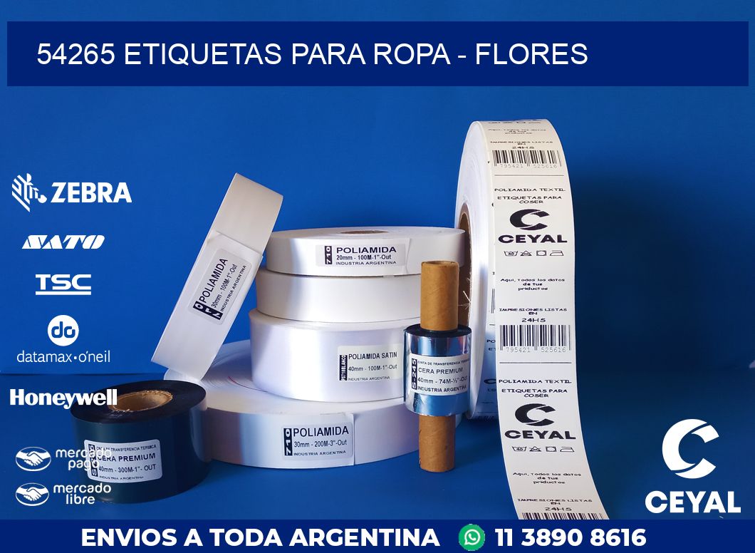 54265 ETIQUETAS PARA ROPA - FLORES