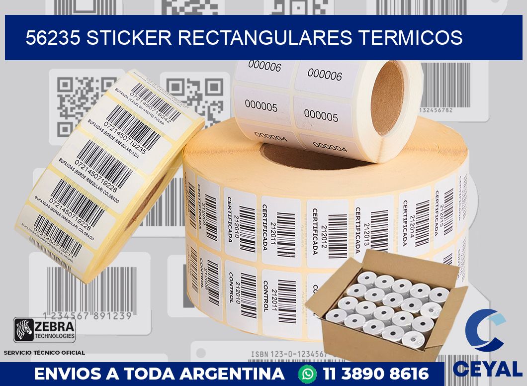 56235 Sticker rectangulares termicos