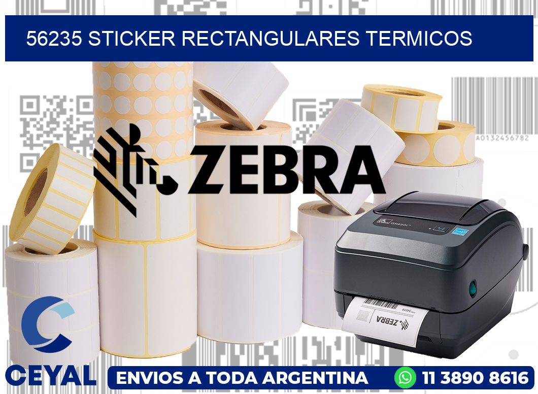 56235 Sticker rectangulares termicos