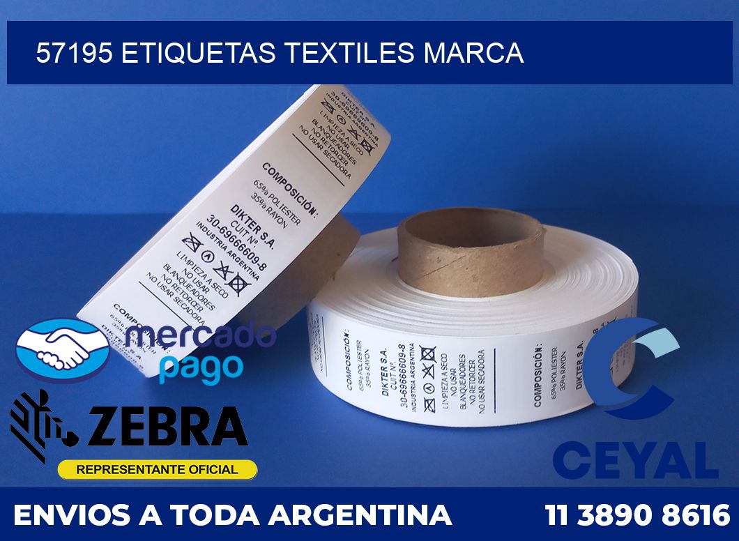 57195 ETIQUETAS TEXTILES MARCA