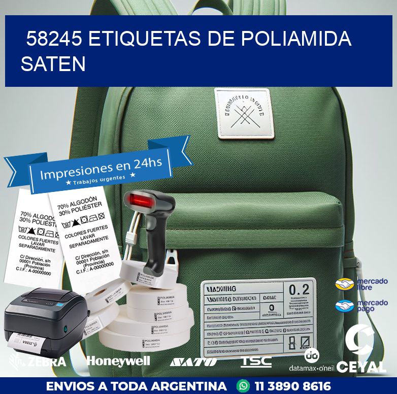 58245 ETIQUETAS DE POLIAMIDA SATEN