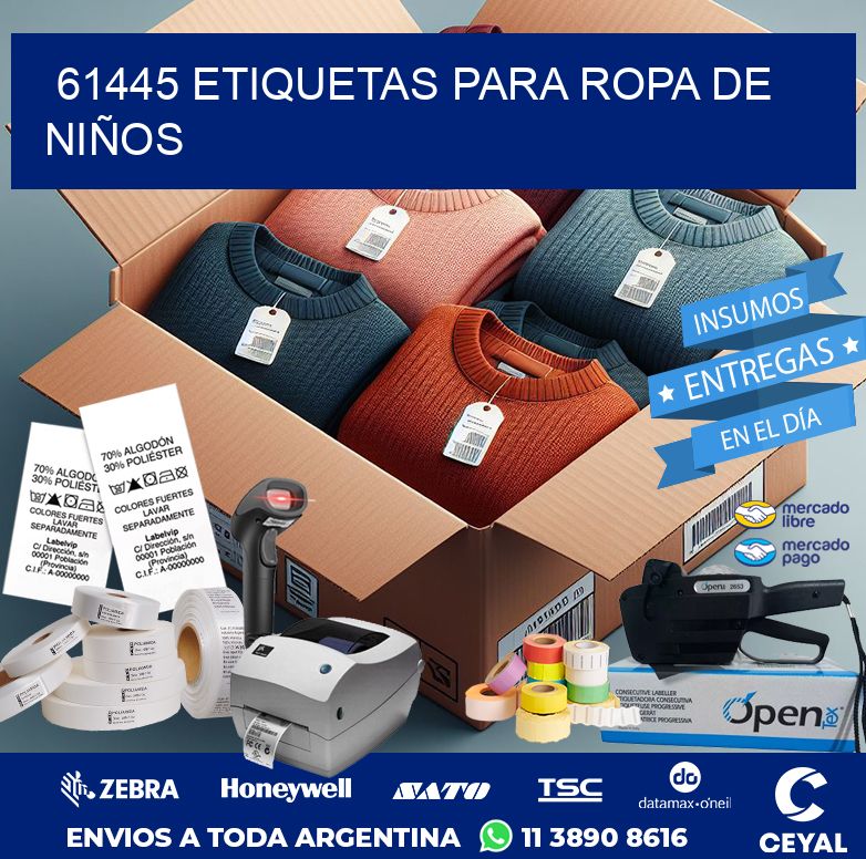 61445 ETIQUETAS PARA ROPA DE NIÑOS