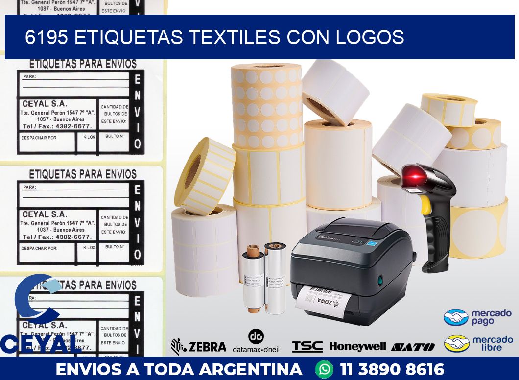 6195 ETIQUETAS TEXTILES CON LOGOS