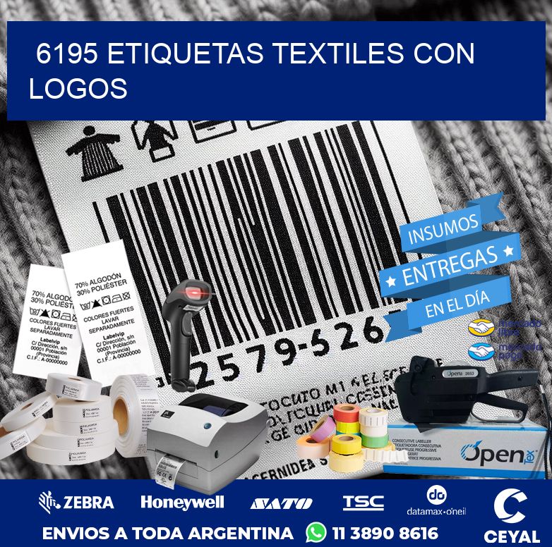 6195 ETIQUETAS TEXTILES CON LOGOS