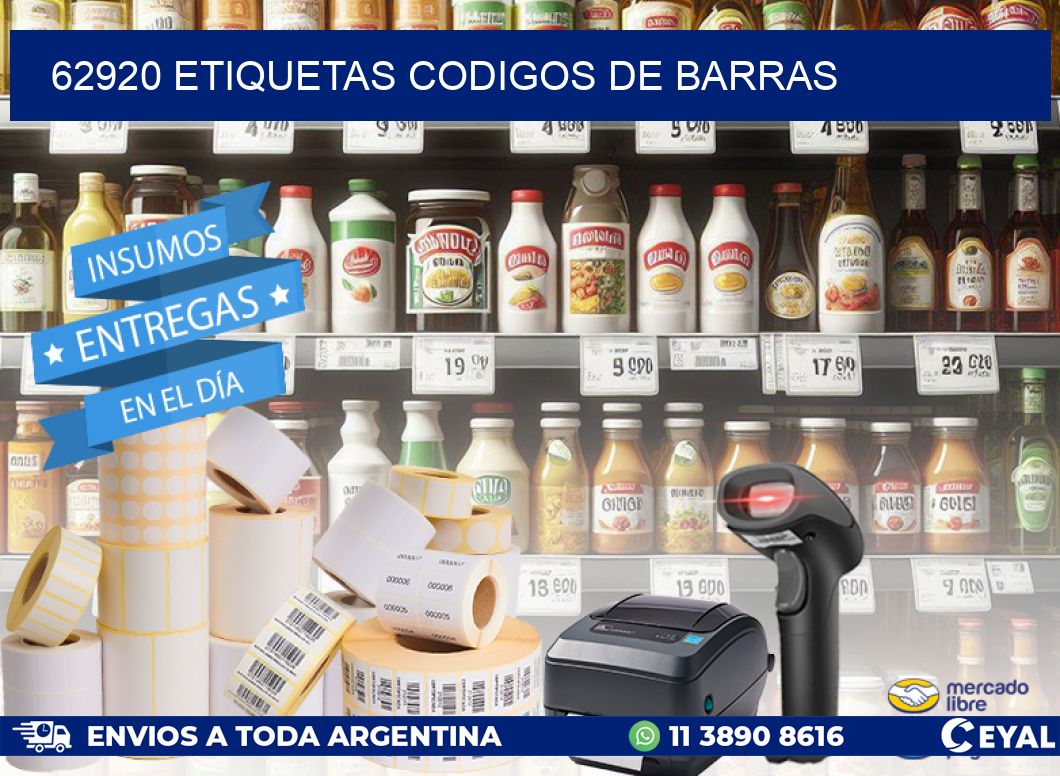 62920 etiquetas codigos de barras