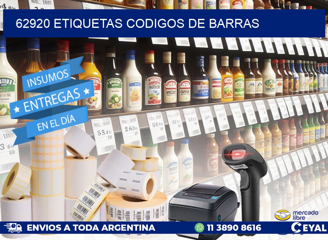62920 etiquetas codigos de barras