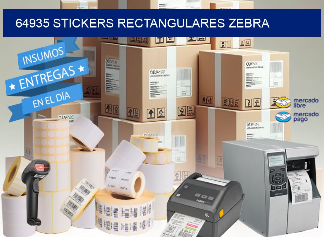 64935 Stickers rectangulares zebra