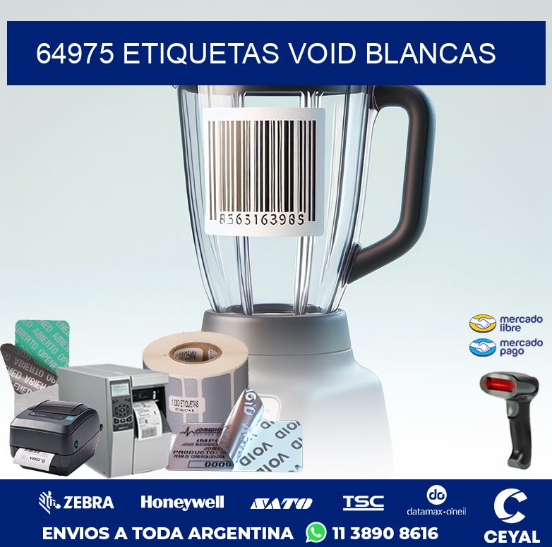 64975 ETIQUETAS VOID BLANCAS