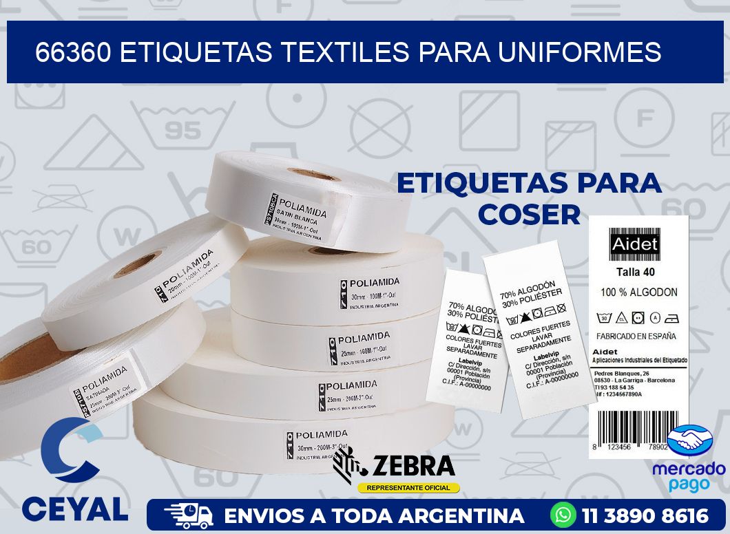 66360 ETIQUETAS TEXTILES PARA UNIFORMES