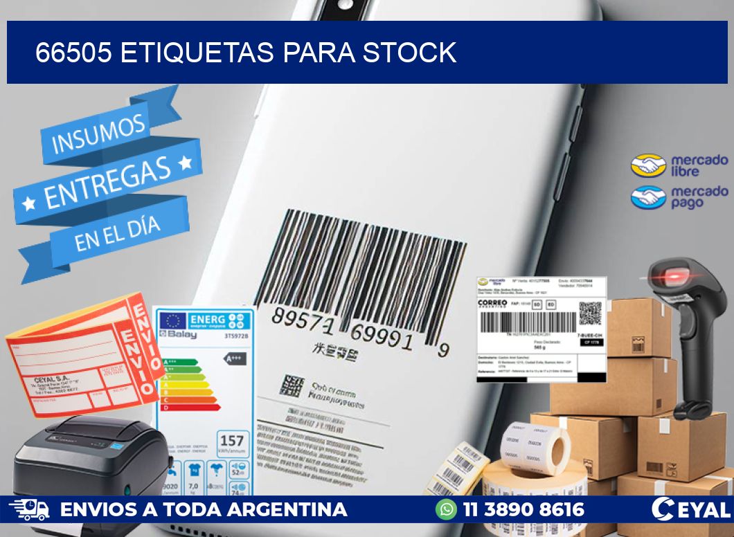 66505 ETIQUETAS PARA STOCK