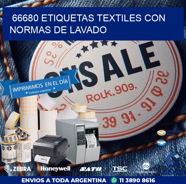 66680 ETIQUETAS TEXTILES CON NORMAS DE LAVADO