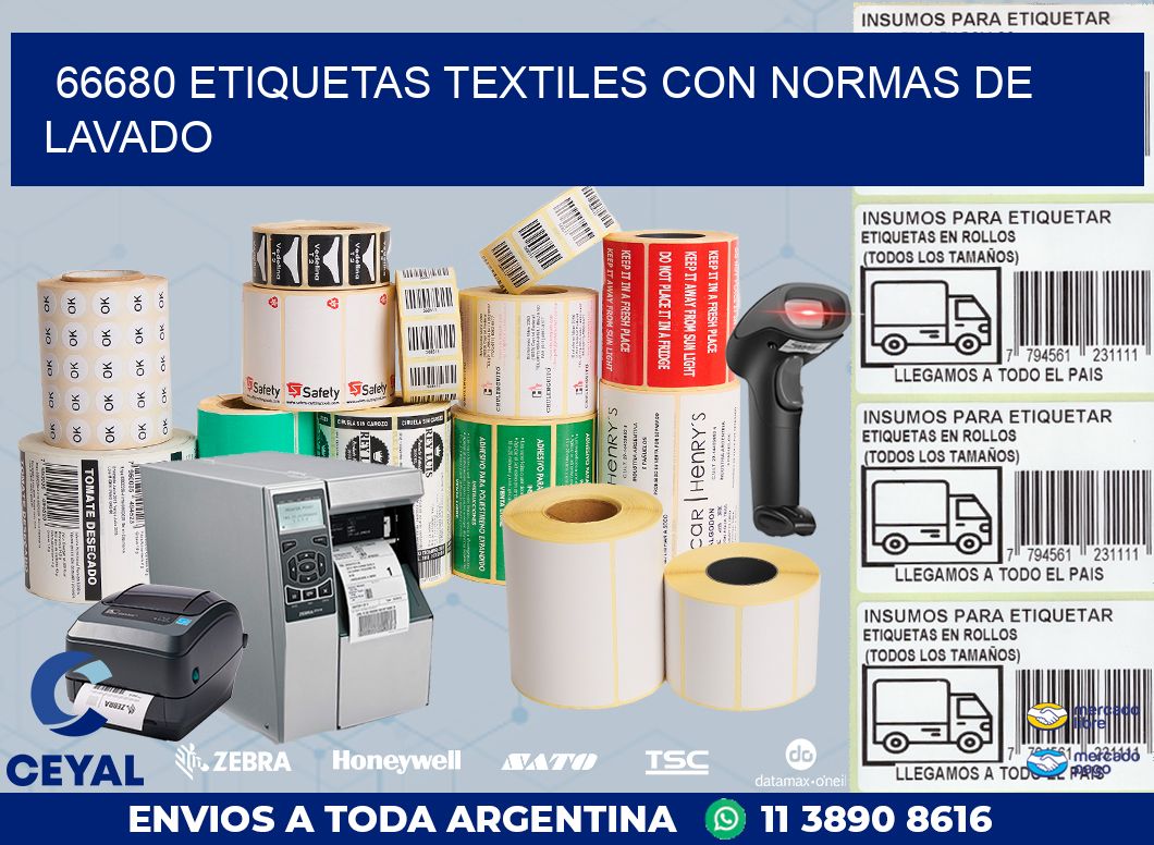 66680 ETIQUETAS TEXTILES CON NORMAS DE LAVADO