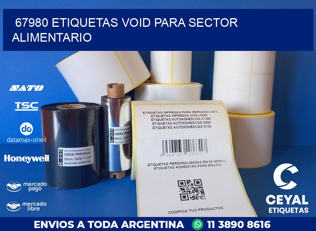 67980 ETIQUETAS VOID PARA SECTOR ALIMENTARIO