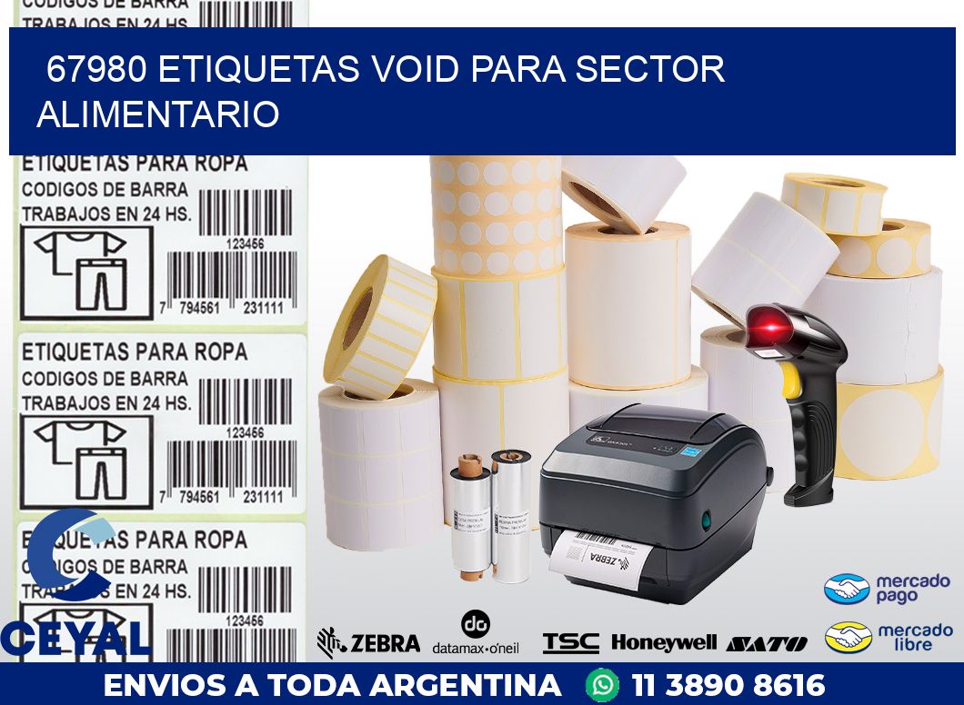 67980 ETIQUETAS VOID PARA SECTOR ALIMENTARIO