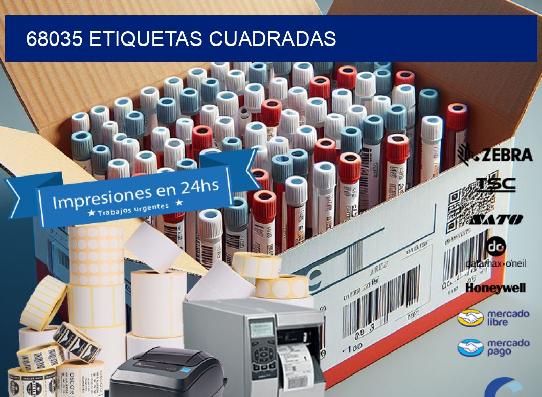68035 Etiquetas cuadradas
