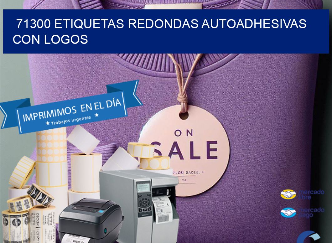 71300 ETIQUETAS REDONDAS AUTOADHESIVAS CON LOGOS