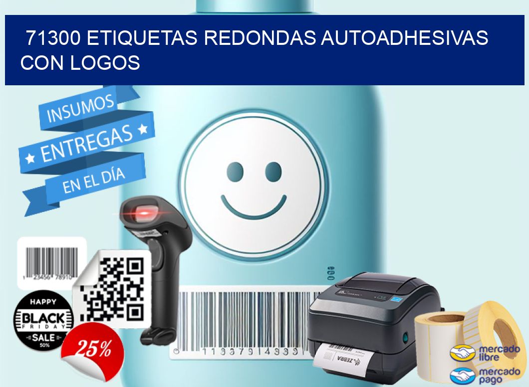 71300 ETIQUETAS REDONDAS AUTOADHESIVAS CON LOGOS