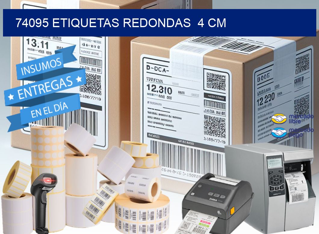 74095 ETIQUETAS REDONDAS  4 CM