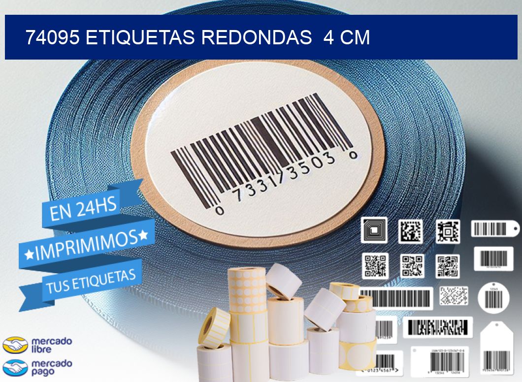 74095 ETIQUETAS REDONDAS  4 CM