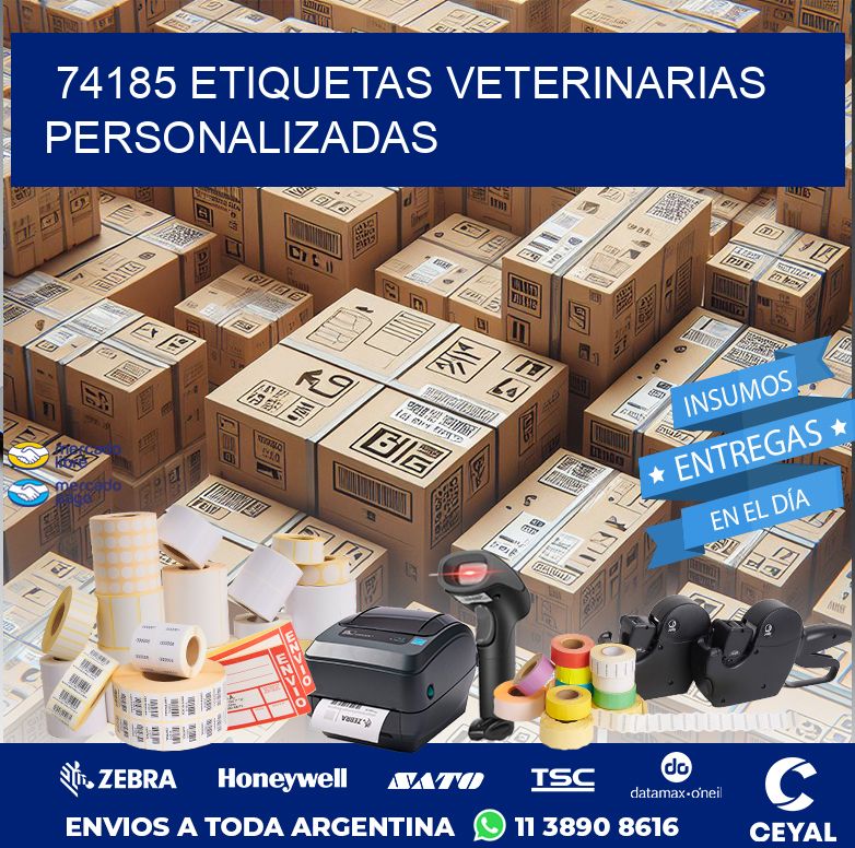 74185 ETIQUETAS VETERINARIAS PERSONALIZADAS