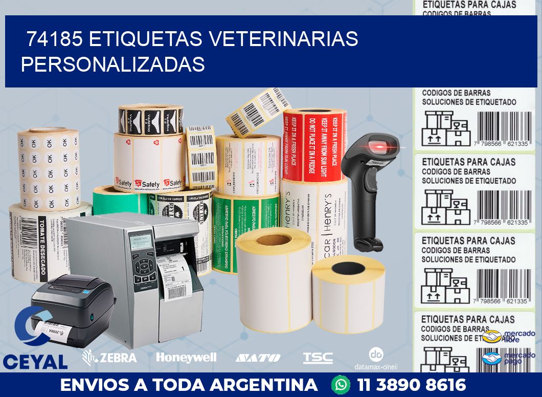 74185 ETIQUETAS VETERINARIAS PERSONALIZADAS