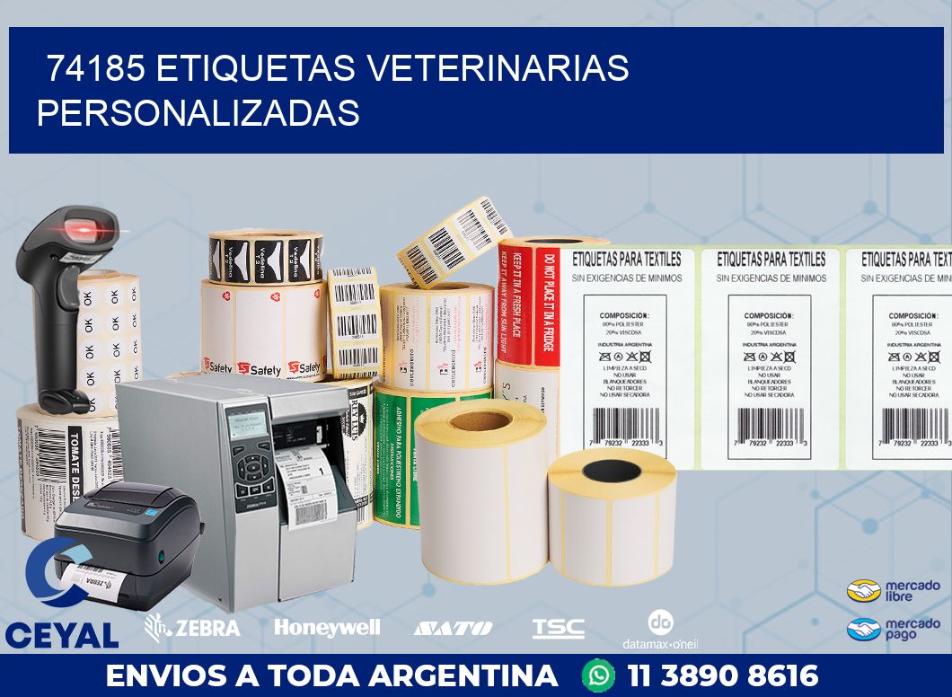 74185 ETIQUETAS VETERINARIAS PERSONALIZADAS