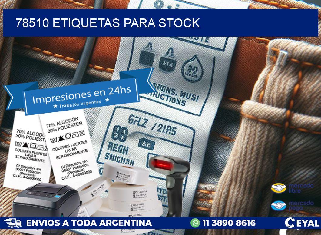 78510 ETIQUETAS PARA STOCK