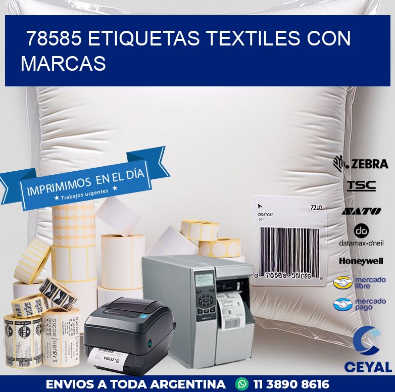 78585 ETIQUETAS TEXTILES CON MARCAS