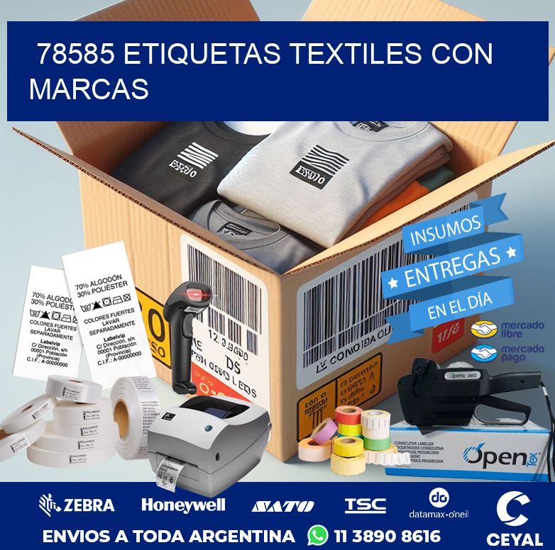 78585 ETIQUETAS TEXTILES CON MARCAS