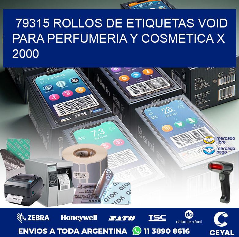 79315 ROLLOS DE ETIQUETAS VOID PARA PERFUMERIA Y COSMETICA X 2000