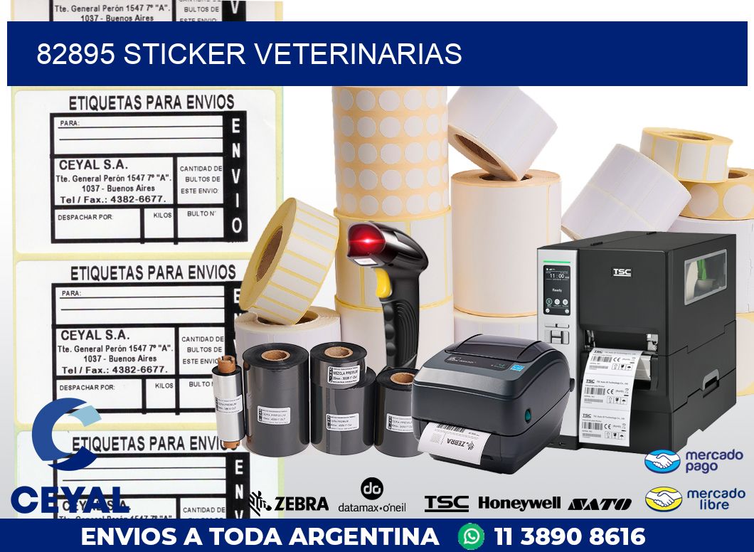 82895 STICKER VETERINARIAS