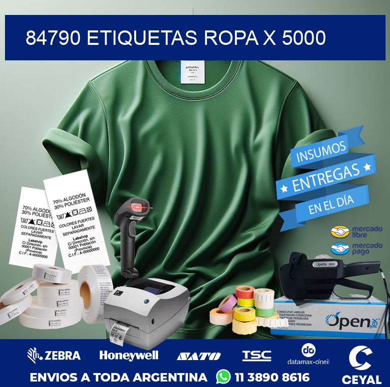 84790 ETIQUETAS ROPA X 5000
