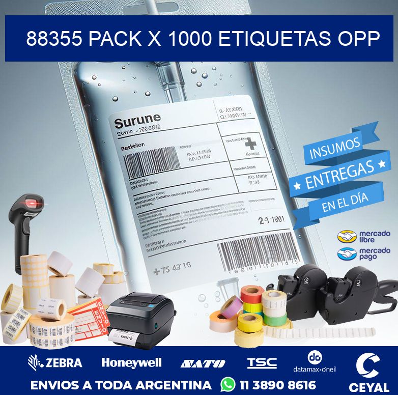 88355 PACK X 1000 ETIQUETAS OPP