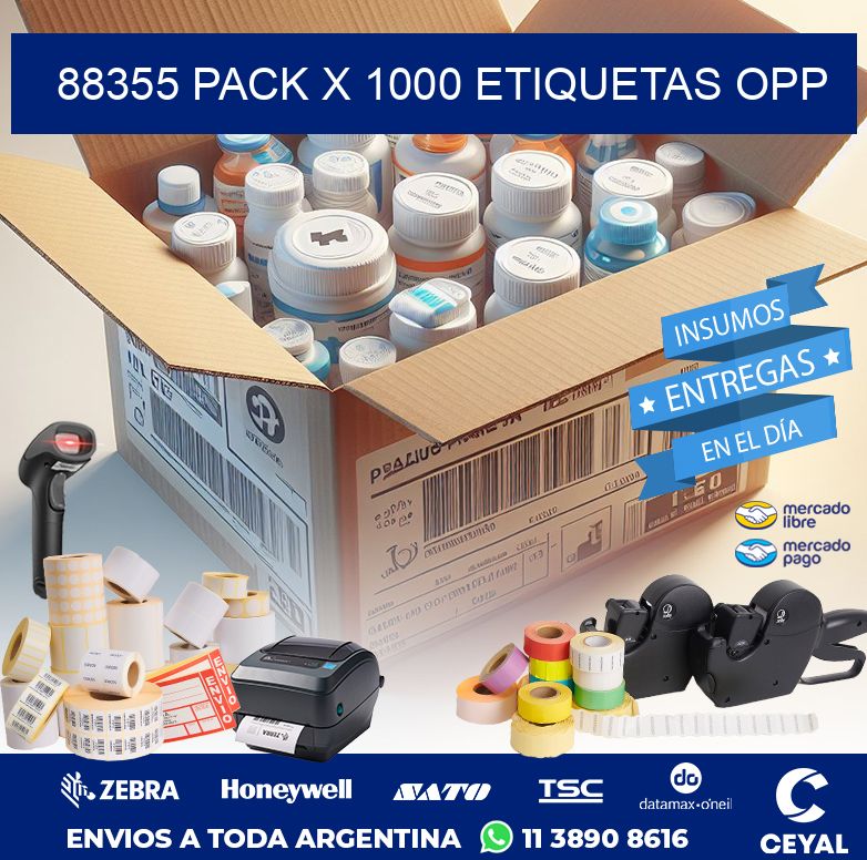 88355 PACK X 1000 ETIQUETAS OPP