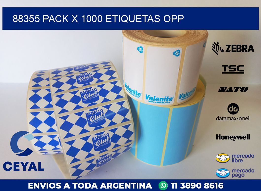 88355 PACK X 1000 ETIQUETAS OPP