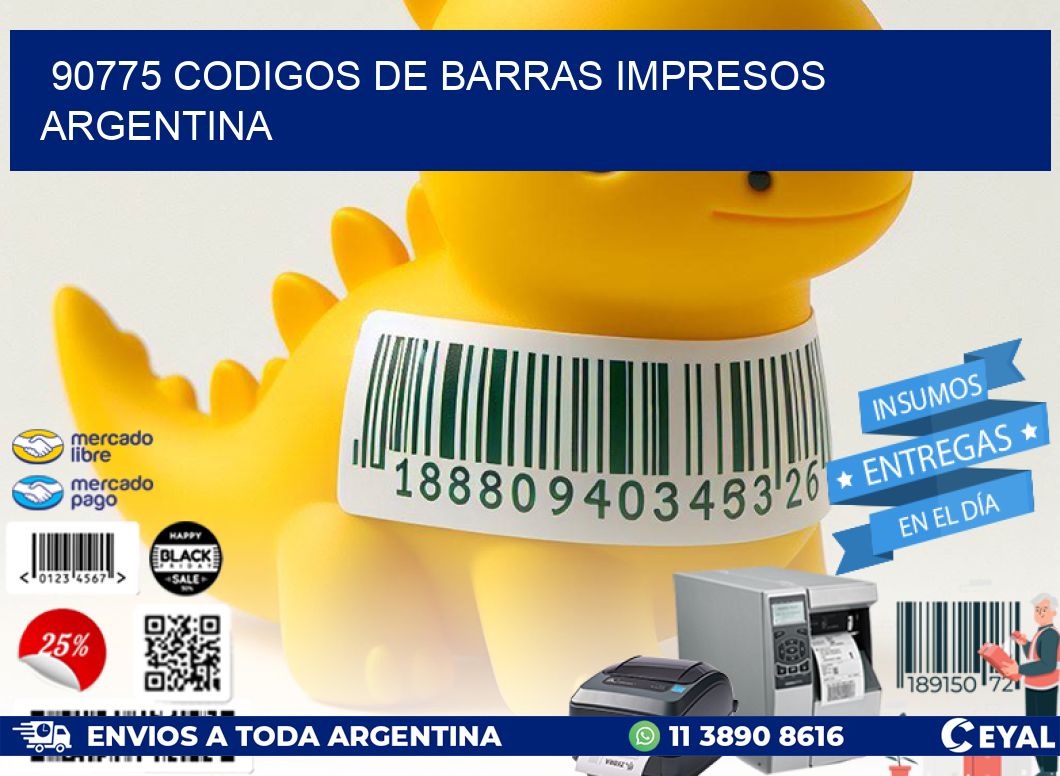 90775 codigos de barras impresos argentina